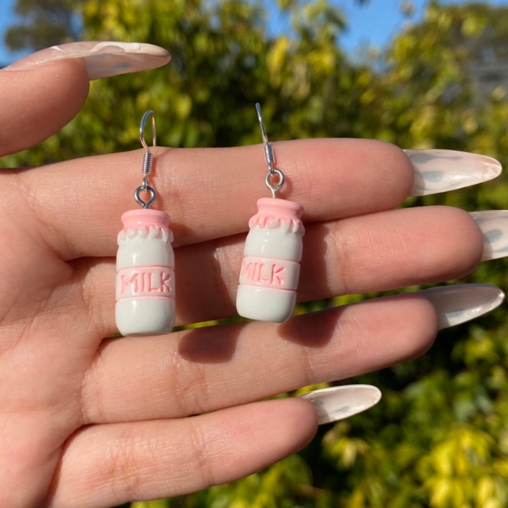 Strawberry milk earrings